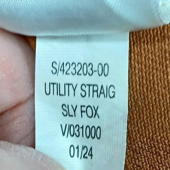 Old Navy Utility Straight Leg Carpenter Pants Women 12 Brown Sly Fox Canvas EUC - Picture 6 of 15